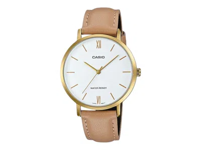 Pre-owned Casio Women's  Analog Ltpvt01gl7b Watch In Stainless Steel In Silver