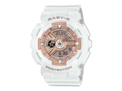 Pre-owned Casio Women's  Babyg Ba110x7a1 Watch In Stainless Steel In Silver