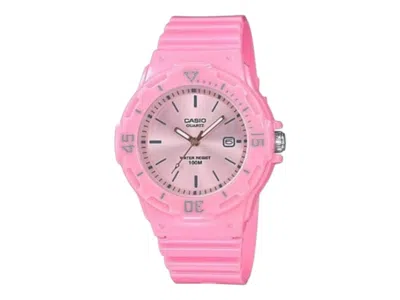 Pre-owned Casio Women's  Pop Lrw200h4e4 Watch In Stainless Steel In Silver
