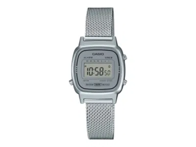 Pre-owned Casio Women's  Vintage La670wem7 Watch In Stainless Steel In Silver
