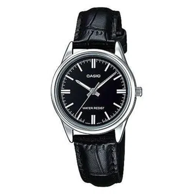 Casio Women's Classic Black Dial Leather Strap Analog Watch - Ltp-v005l-1audf