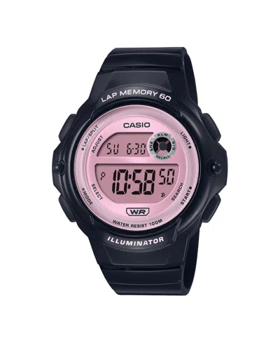 Casio Women's Digital Black Resin Strap Watch 41mm