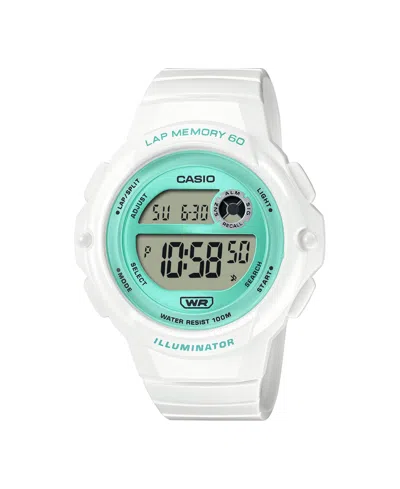 Casio Women's Digital White Resin Watch, 40.5mm