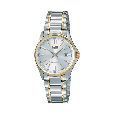 Casio Women's Gold Analog Watch Silver Dial Steel Bracelet - Ltp-1183g-7a