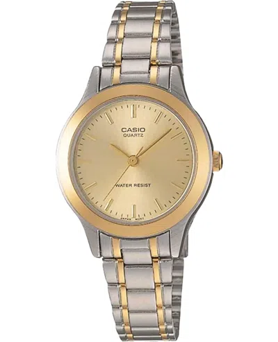 Casio Women's Gold Dial Two-tone Stainless Steel Watch - Ltp-1128g-9a