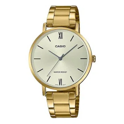 Casio Women's Gold Stainless Steel Analog Watch With Champagne Dial - Ltp-vt01g-9budf