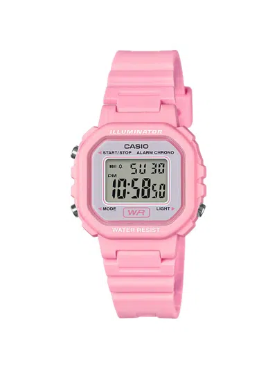 Casio Women's Illuminator Digital Watch With Pink Case - La-20wh-4a1cf In Multi