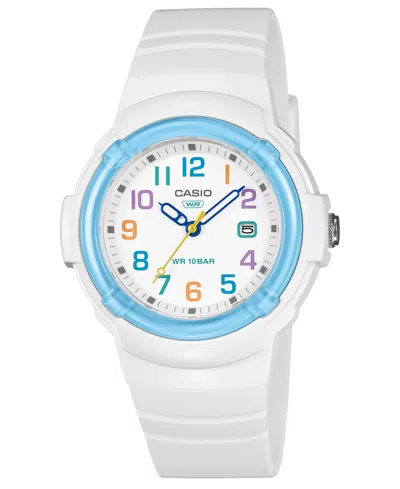 Casio Women's Japanese Quartz White Resin Watch, 34.7mm