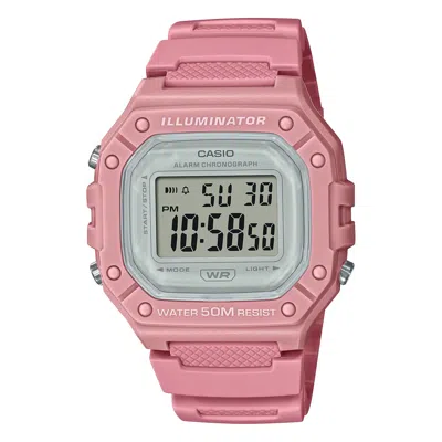 Casio Women's Pink Digital Sports Watch - W-218hc-4avcf In Brown