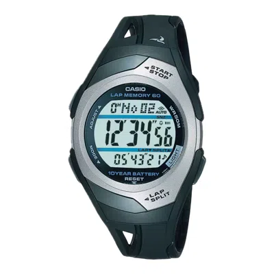 Casio Women's Running Digital Watch With Green Band - Str-300c-1v In Black