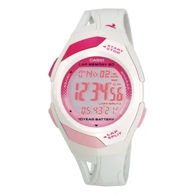 Casio Women's Running Digital White Watch With Pink Dial - Str-300-7c