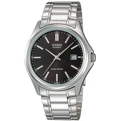 Casio Women's Silver Stainless Steel Analog Watch With Black Dial - Ltp-1183a-1a In White