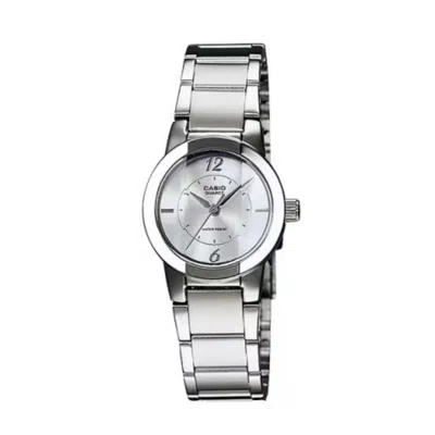 Casio Women's Silver Stainless Steel Analog Watch With Silver Dial - Ltp-1230d-7c In Metallic