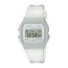 Casio Womens Digital Clear Strap Watch F91ws-7os In White