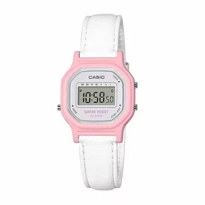 Casio Womens Digital White Strap Watch La-11wl-4apb In Multi