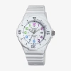 Casio Womens White Resin Strap Diver Sport Watch Lrw200h-7bv In White