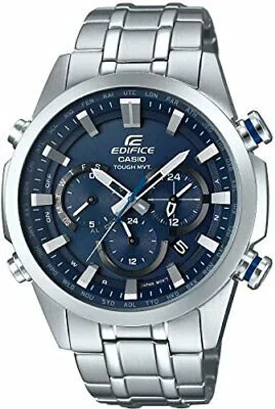 Pre-owned Casio Wristwatch Edifice Radio 6 Solar Radio Correspondence Solar Eqw-t6
