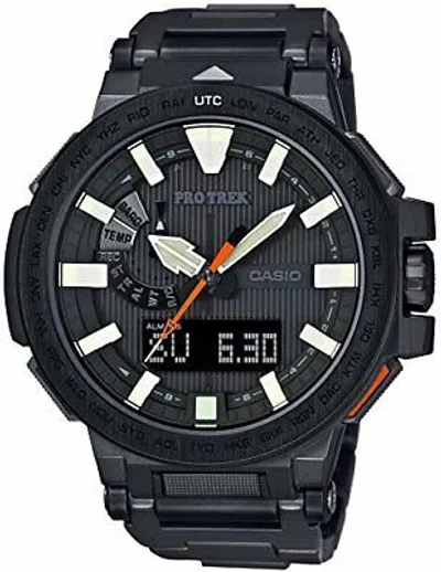 Pre-owned Casio Wristwatch Protrek Manaslu Radio 6 Solar Radio Prx-8000yt-1jf