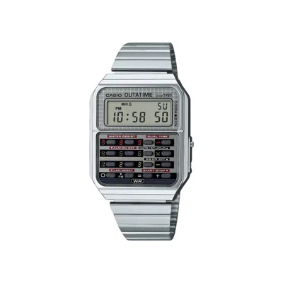 Pre-owned Casio X Back To The Future Ca500 Watch 'stainless Steel' | Silver | Men's Size Onesize