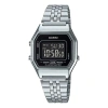 Casio Waterproof Unisex Black Dialsilver Strap Unisex Mens Blacksilver Digital