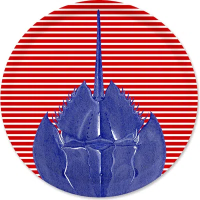 Caskata Birchwood Trays-wood & Melamine In Blue