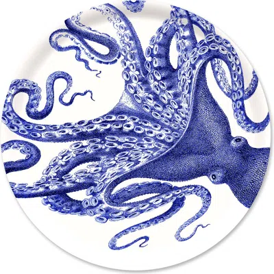 Caskata Birchwood Trays-wood & Melamine In Blue