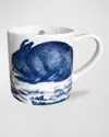 Caskata Bunnies Blue Mugs, Set Of 4