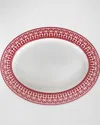 Caskata Casablanca Crimson Large Rimmed Oval Platter