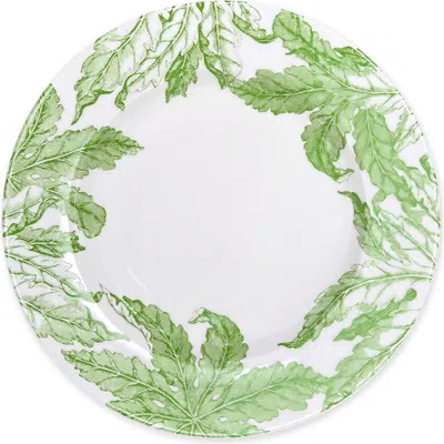 Caskata Freya Rimmed Salad Plate In Green