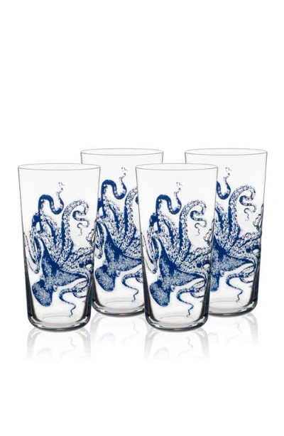Caskata Lucy Blues Small Drinking Glass Set Of 4