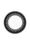 Caskata Marrakech Rimmed Dinner Plate In Black