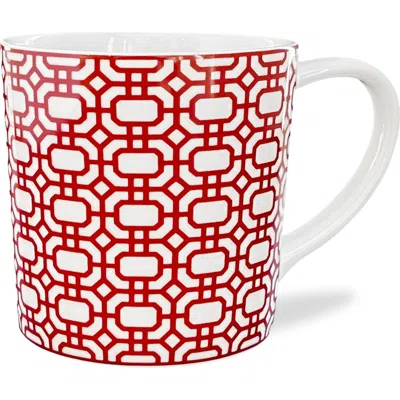 Caskata Newport Crimson Garden Gate Mug In Red