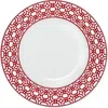 Caskata Newport Crimson Garden Gate Salad Plate In Red