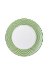 Caskata Newport Verde Stripe Dinner Plate In Green