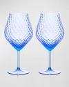 Caskata Phoebe Universal Wine Glasses, Set Of 2 In Blue