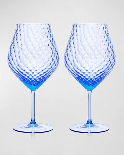 Caskata Phoebe Universal Wine Glasses, Set Of 2 In Blue