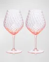 Caskata Phoebe Universal Wine Glasses, Set Of 2 In Pink