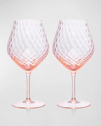 Caskata Phoebe Universal Wine Glasses, Set Of 2 In Pink