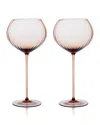 Caskata Quinn Red Wine Glasses, Set Of 2 In Brown