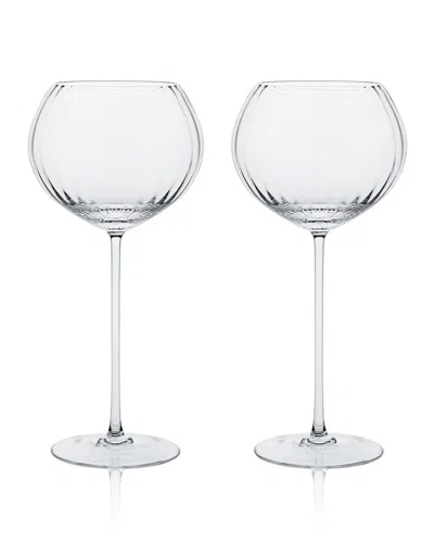 Caskata Quinn Red Wine Glasses, Set Of 2 In Blue