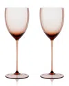Caskata Quinn White Wine Glasses, Set Of 2 In Brown