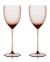 Caskata Quinn White Wine Glasses, Set Of 2 In Amber