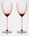 Caskata Quinn White Wine Glasses, Set Of 2 In Pink