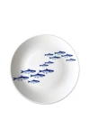 Caskata School Of Fish Blue Coupe Dinner Plate In Blue