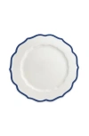 Caskata Stella Blue Scalloped Dinner Plate In Blue