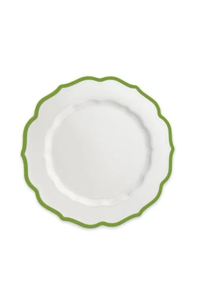 Caskata Stella Verde Scalloped Dinner Plate In Green