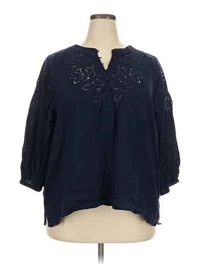 Caslon 3/4 Sleeve Blouse In Blue