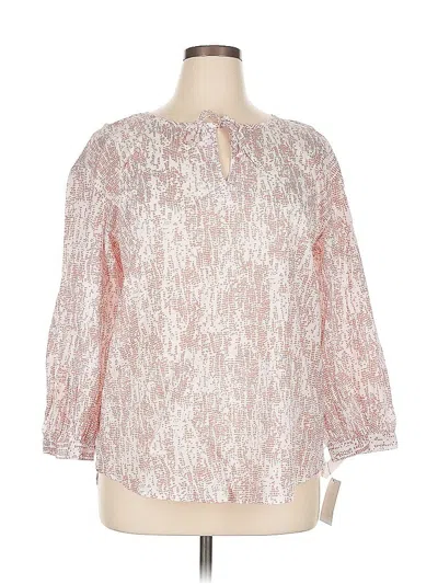 Pre-owned Caslon 3/4 Sleeve Blouse In Pink