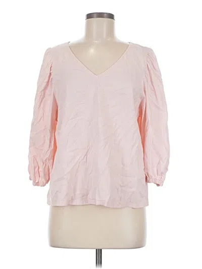 Pre-owned Caslon 3/4 Sleeve Blouse In Pink