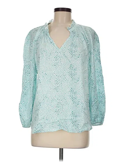 Pre-owned Caslon 3/4 Sleeve Blouse In Teal